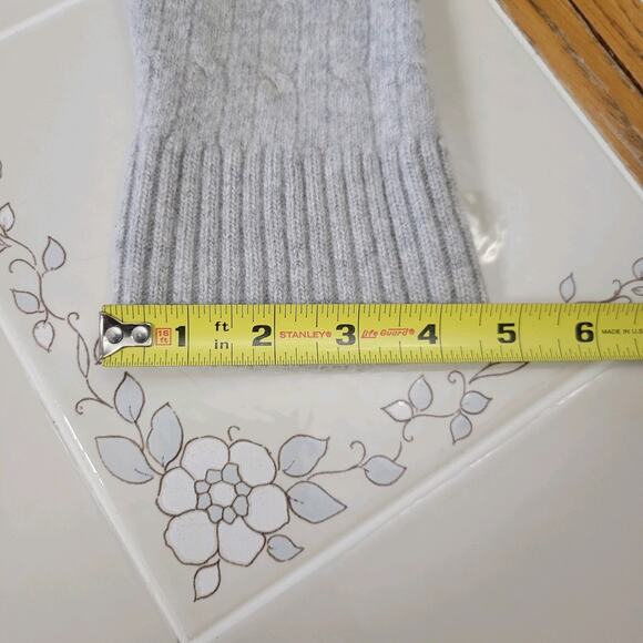 Banana Republic Gray Womens Sweater Size XL V Neck Cable Knit - Picture 6 of 11